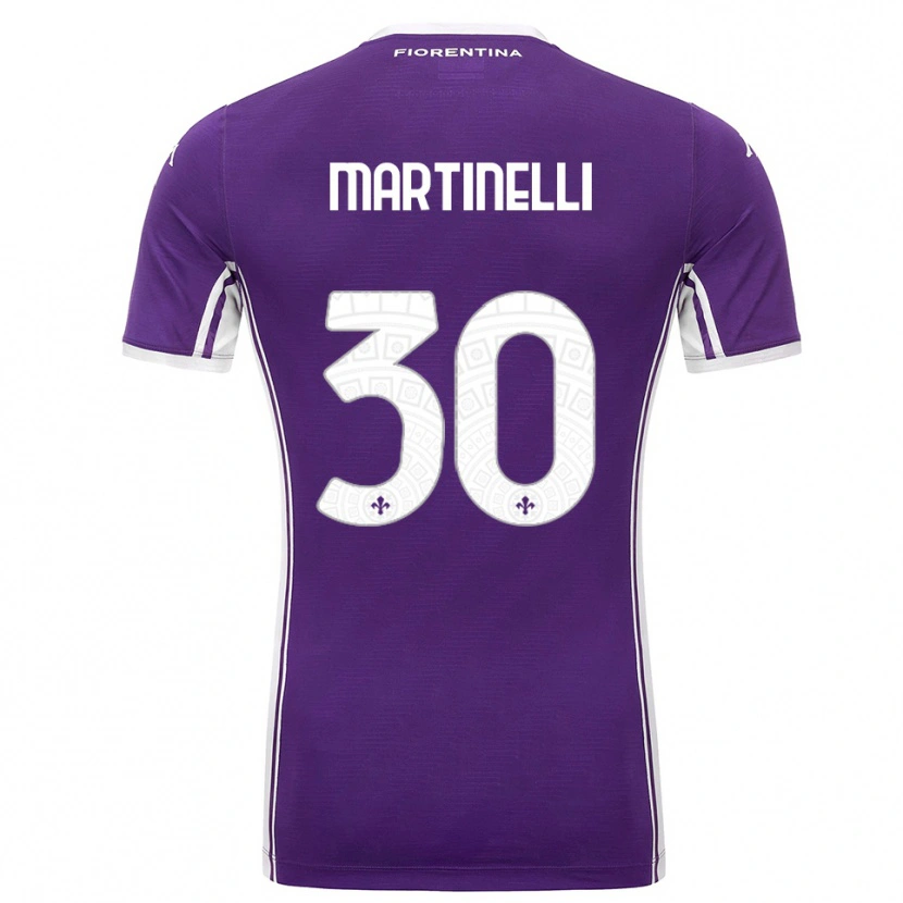 Danxen Kinder Tommaso Martinelli #30 Lila Weiß Heimtrikot Trikot 2025/26 T-Shirt Schweiz