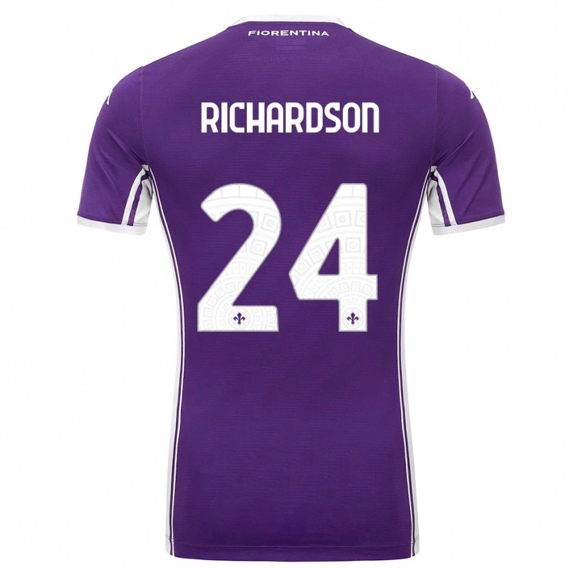 Danxen Kinder Amir Richardson #24 Lila Weiß Heimtrikot Trikot 2025/26 T-Shirt Schweiz