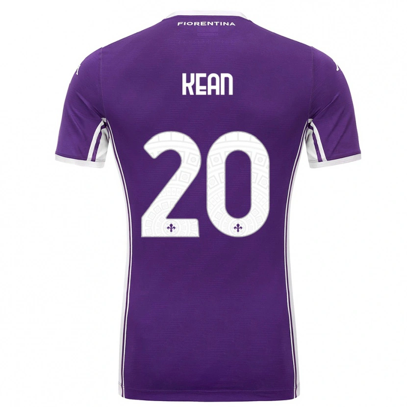 Danxen Kinder Moise Kean #20 Lila Weiß Heimtrikot Trikot 2025/26 T-Shirt Schweiz
