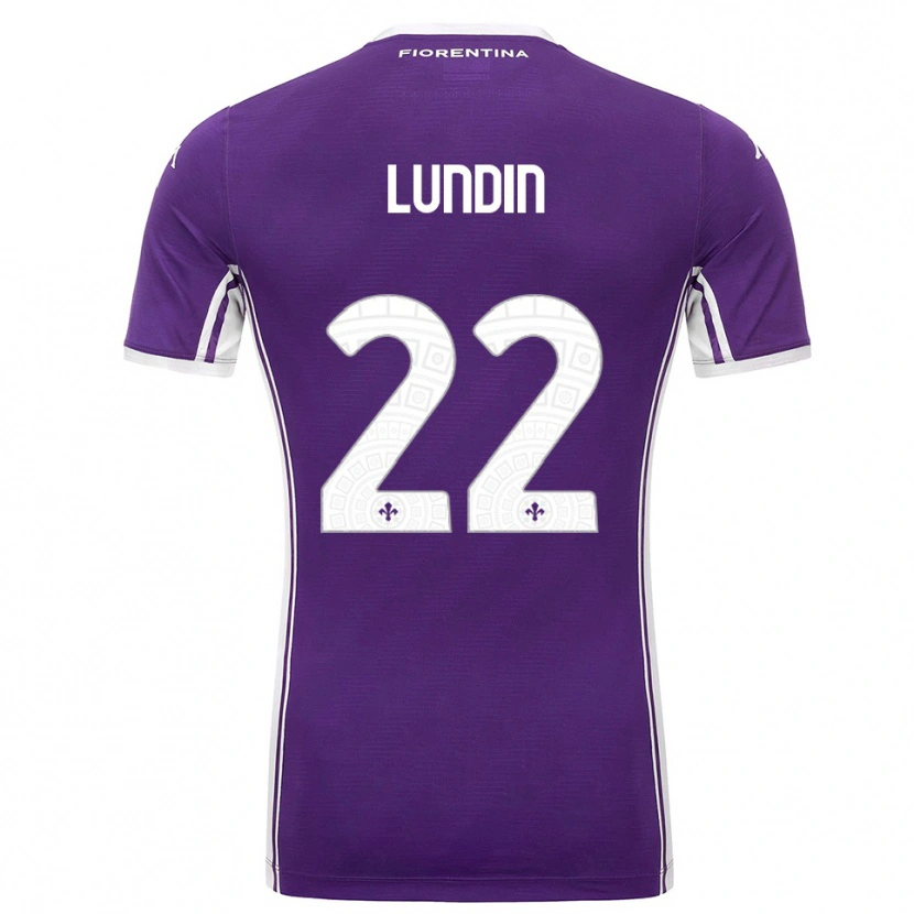 Danxen Kinder Karin Lundin #22 Lila Weiß Heimtrikot Trikot 2025/26 T-Shirt Schweiz