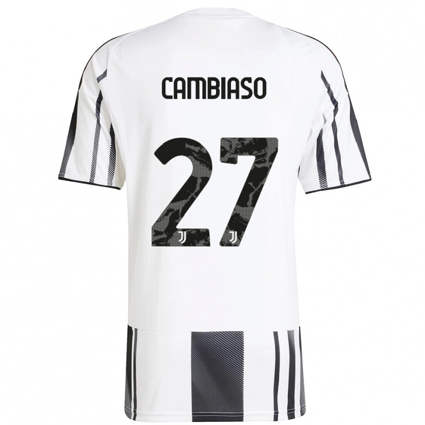 Danxen Kinder Andrea Cambiaso #27 Weiß Schwarz Heimtrikot Trikot 2025/26 T-Shirt Schweiz