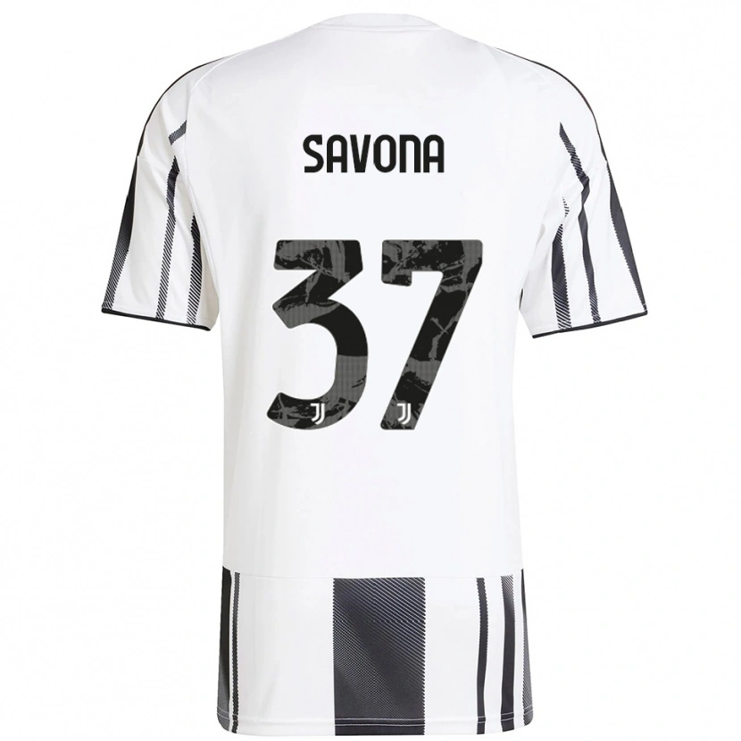 Danxen Kinder Nicolò Savona #37 Weiß Schwarz Heimtrikot Trikot 2025/26 T-Shirt Schweiz