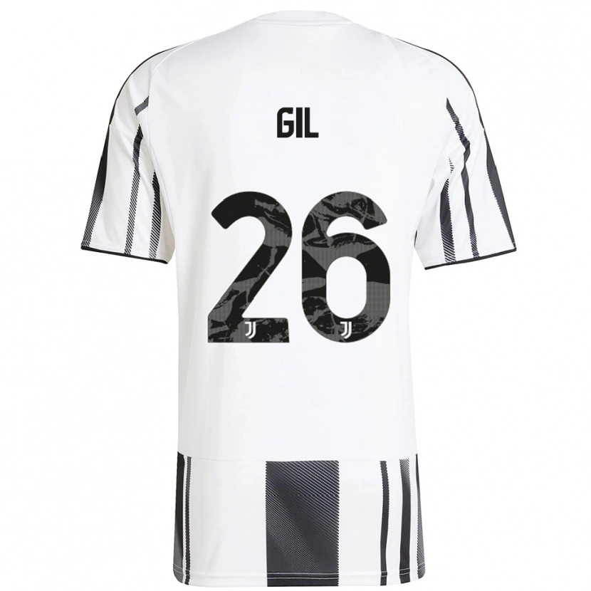 Danxen Kinder Javier Gil #26 Weiß Schwarz Heimtrikot Trikot 2025/26 T-Shirt Schweiz