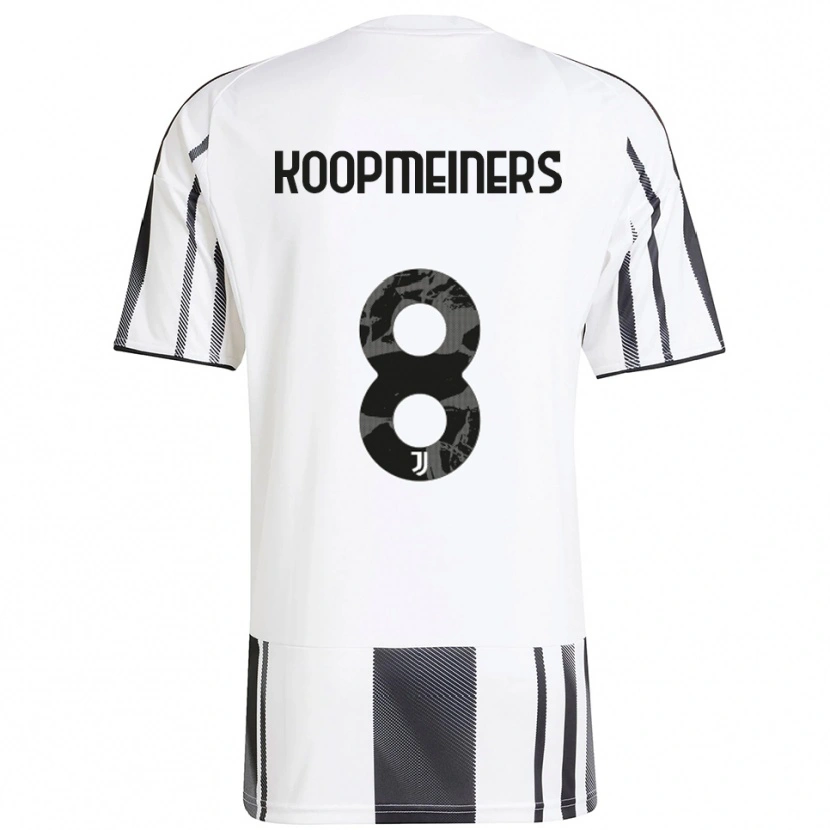 Danxen Kinder Teun Koopmeiners #8 Weiß Schwarz Heimtrikot Trikot 2025/26 T-Shirt Schweiz