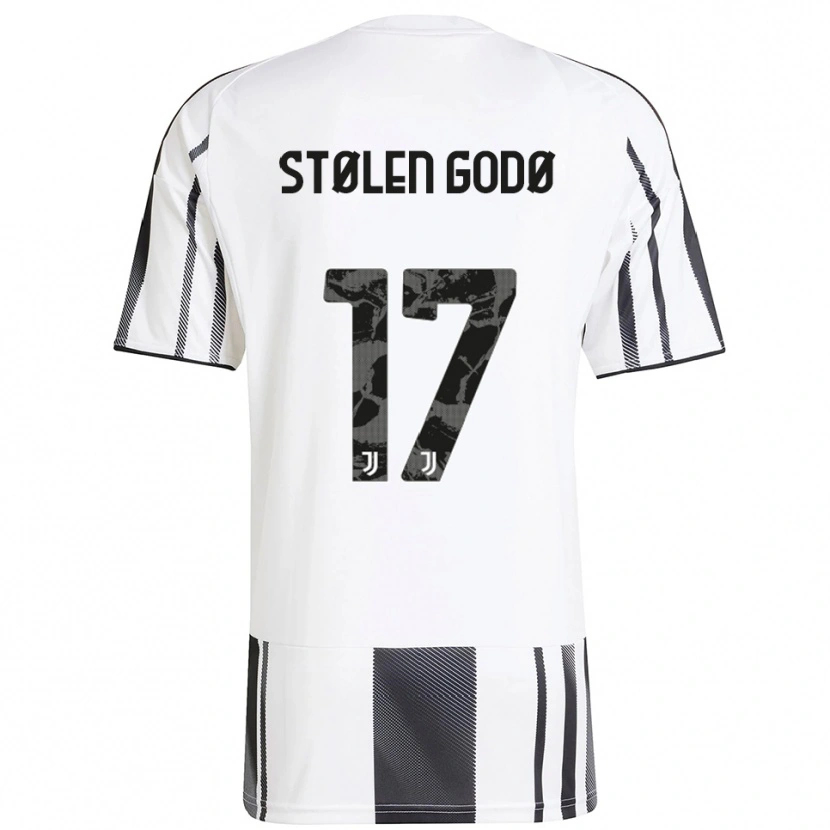 Danxen Kinder Emma Stølen Godø #17 Weiß Schwarz Heimtrikot Trikot 2025/26 T-Shirt Schweiz