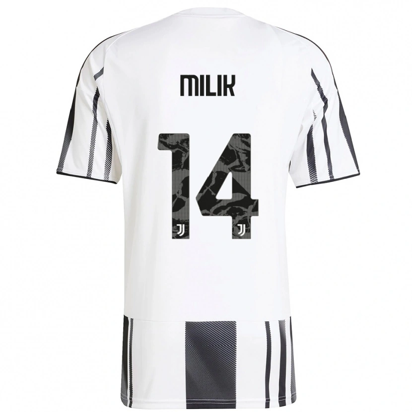 Danxen Kinder Arkadiusz Milik #14 Weiß Schwarz Heimtrikot Trikot 2025/26 T-Shirt Schweiz