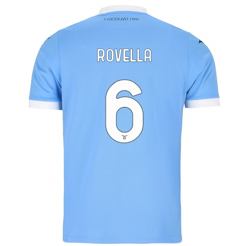 Danxen Kinder Nicolò Rovella #6 Himmelblau Weiß Heimtrikot Trikot 2025/26 T-Shirt Schweiz