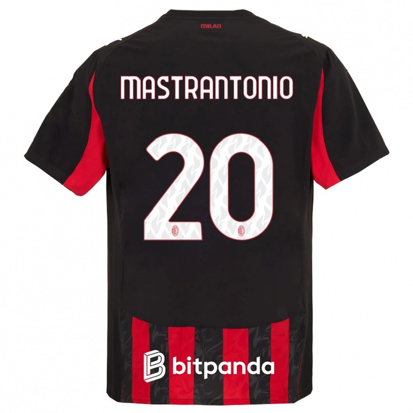 Danxen Kinder Davide Mastrantonio #20 Rot Schwarz Heimtrikot Trikot 2025/26 T-Shirt Schweiz