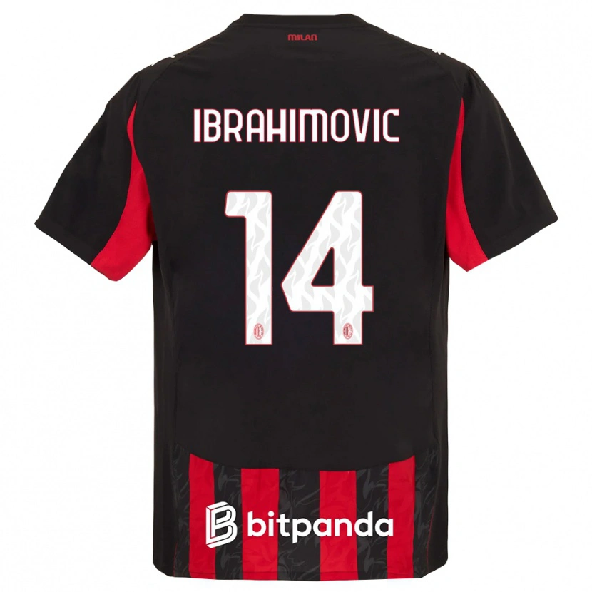 Danxen Kinder Vincent Ibrahimović #14 Rot Schwarz Heimtrikot Trikot 2025/26 T-Shirt Schweiz