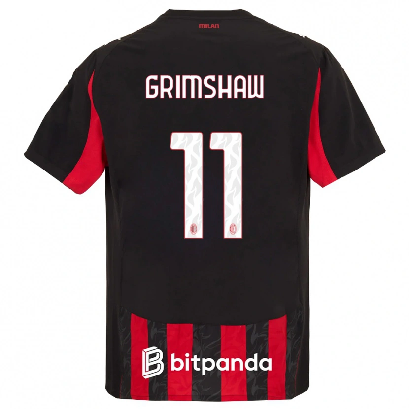 Danxen Kinder Christy Grimshaw #11 Rot Schwarz Heimtrikot Trikot 2025/26 T-Shirt Schweiz