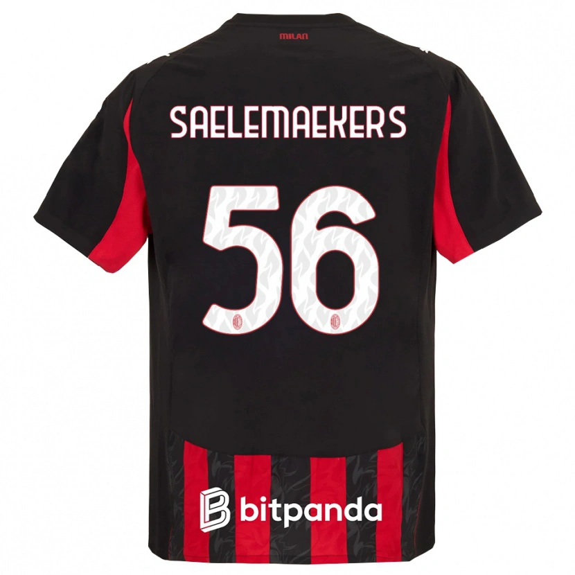 Danxen Kinder Alexis Saelemaekers #56 Rot Schwarz Heimtrikot Trikot 2025/26 T-Shirt Schweiz