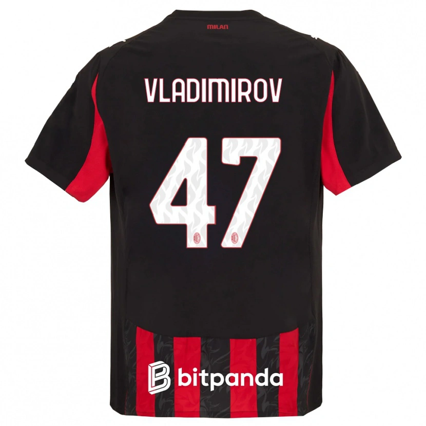 Danxen Kinder Valeri Vladimirov #47 Rot Schwarz Heimtrikot Trikot 2025/26 T-Shirt Schweiz