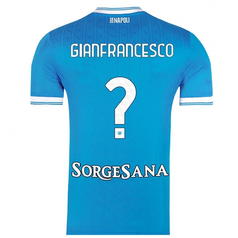 Danxen Kinder Sergio Gianfrancesco #0 Himmelblau Weiß Heimtrikot Trikot 2025/26 T-Shirt Schweiz