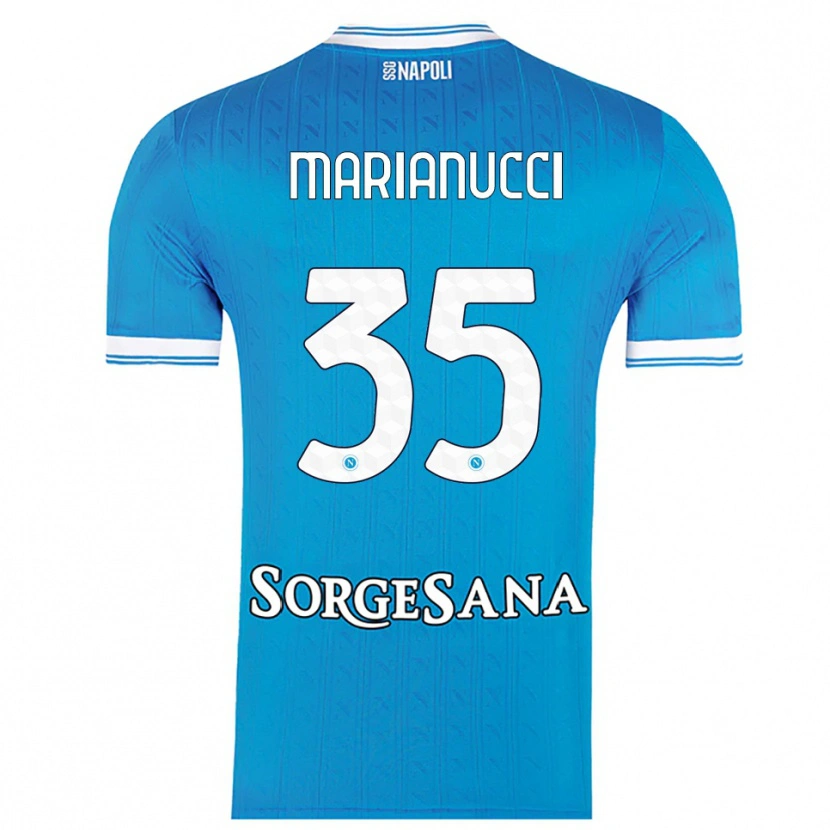 Danxen Kinder Luca Marianucci #35 Himmelblau Weiß Heimtrikot Trikot 2025/26 T-Shirt Schweiz