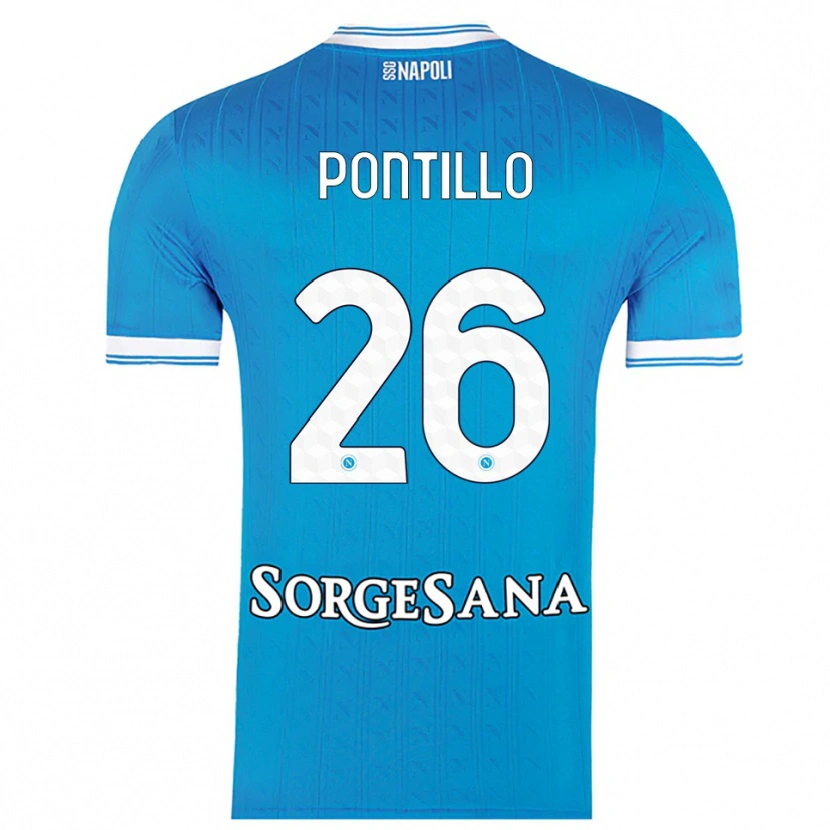 Danxen Kinder Pasquale Pontillo #26 Himmelblau Weiß Heimtrikot Trikot 2025/26 T-Shirt Schweiz