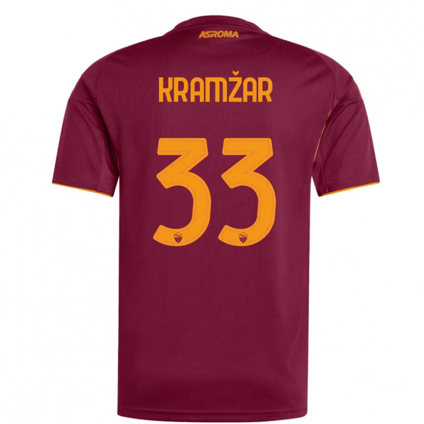 Danxen Kinder Zara Kramžar #33 Burgunderrot Orange Heimtrikot Trikot 2025/26 T-Shirt Schweiz
