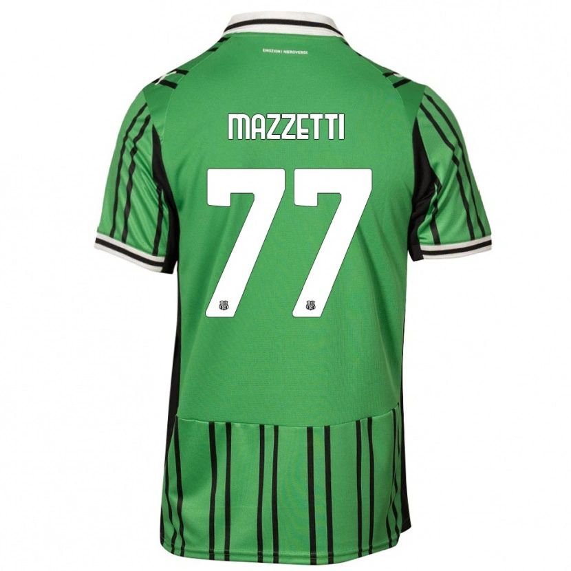 Danxen Kinder Riccardo Mazzetti #77 Grün Schwarz Heimtrikot Trikot 2025/26 T-Shirt Schweiz