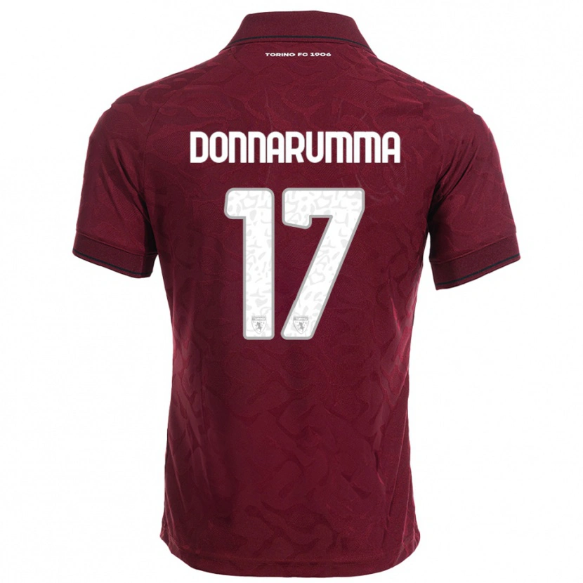 Danxen Kinder Antonio Donnarumma #17 Burgunderrot Weiß Heimtrikot Trikot 2025/26 T-Shirt Schweiz