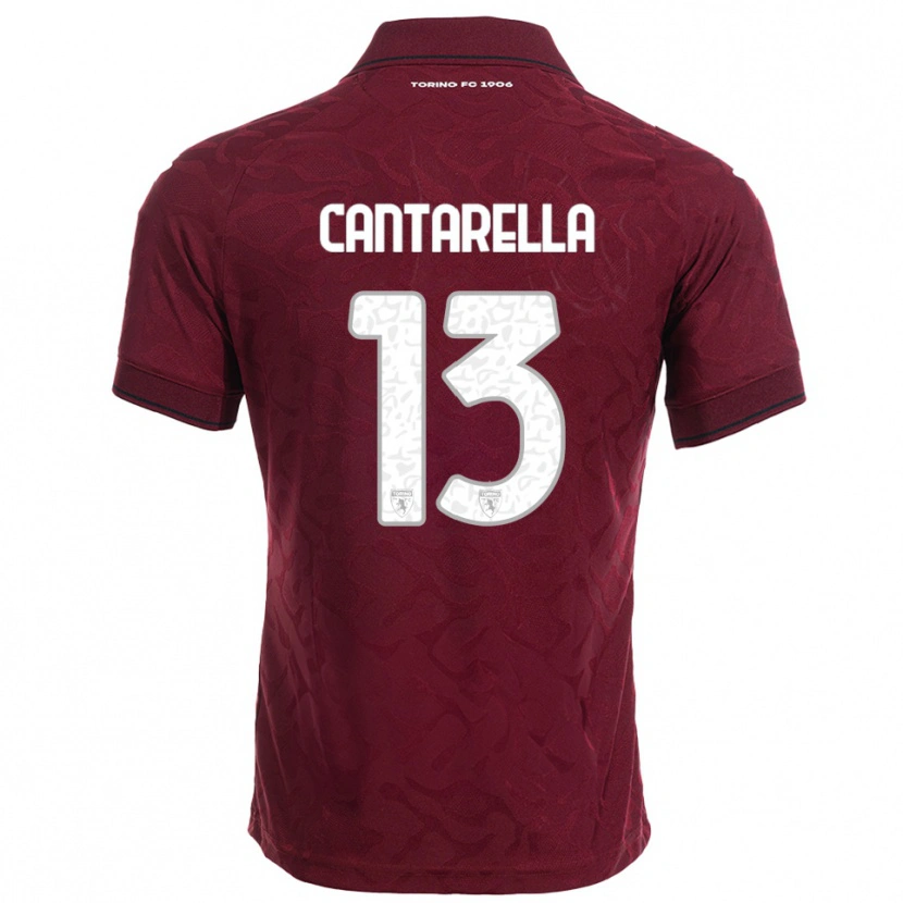 Danxen Kinder Luca Cantarella #13 Burgunderrot Weiß Heimtrikot Trikot 2025/26 T-Shirt Schweiz