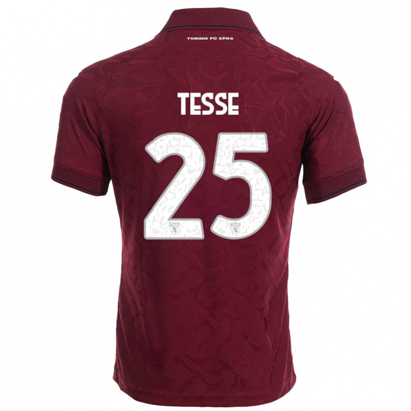 Danxen Kinder Manuela Tesse #25 Burgunderrot Weiß Heimtrikot Trikot 2025/26 T-Shirt Schweiz