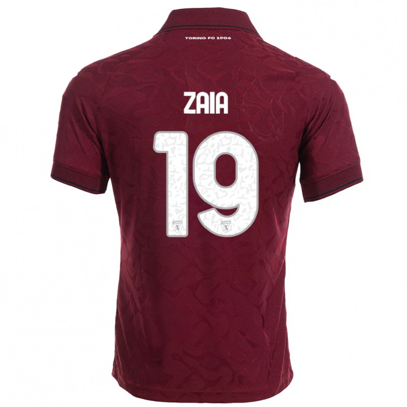 Danxen Kinder Edoardo Zaia #19 Burgunderrot Weiß Heimtrikot Trikot 2025/26 T-Shirt Schweiz
