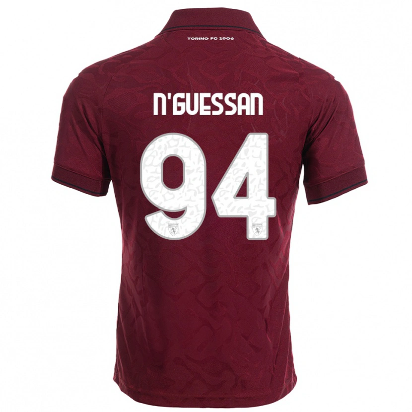 Danxen Kinder Ange Caumenan N'guessan #94 Burgunderrot Weiß Heimtrikot Trikot 2025/26 T-Shirt Schweiz