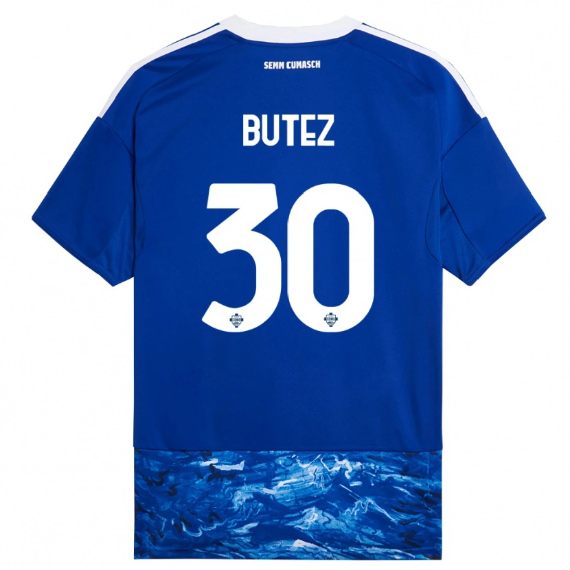 Danxen Kinder Jean Butez #30 Blau Weiß Heimtrikot Trikot 2025/26 T-Shirt Schweiz