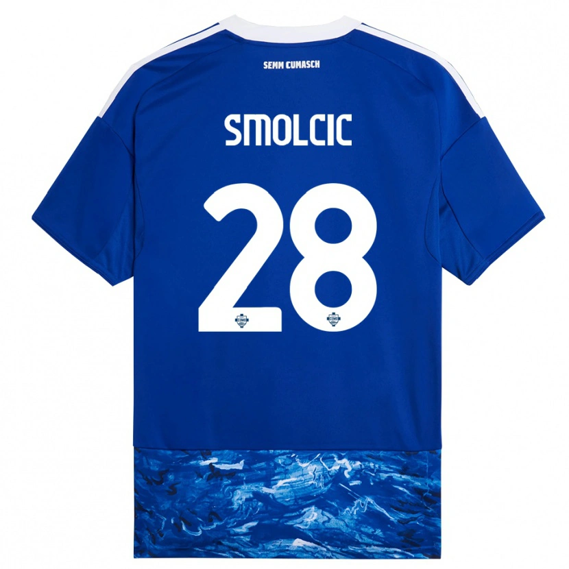 Danxen Kinder Ivan Smolcic #28 Blau Weiß Heimtrikot Trikot 2025/26 T-Shirt Schweiz