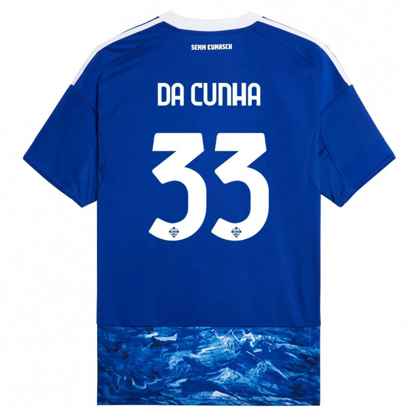 Danxen Kinder Lucas Da Cunha #33 Blau Weiß Heimtrikot Trikot 2025/26 T-Shirt Schweiz