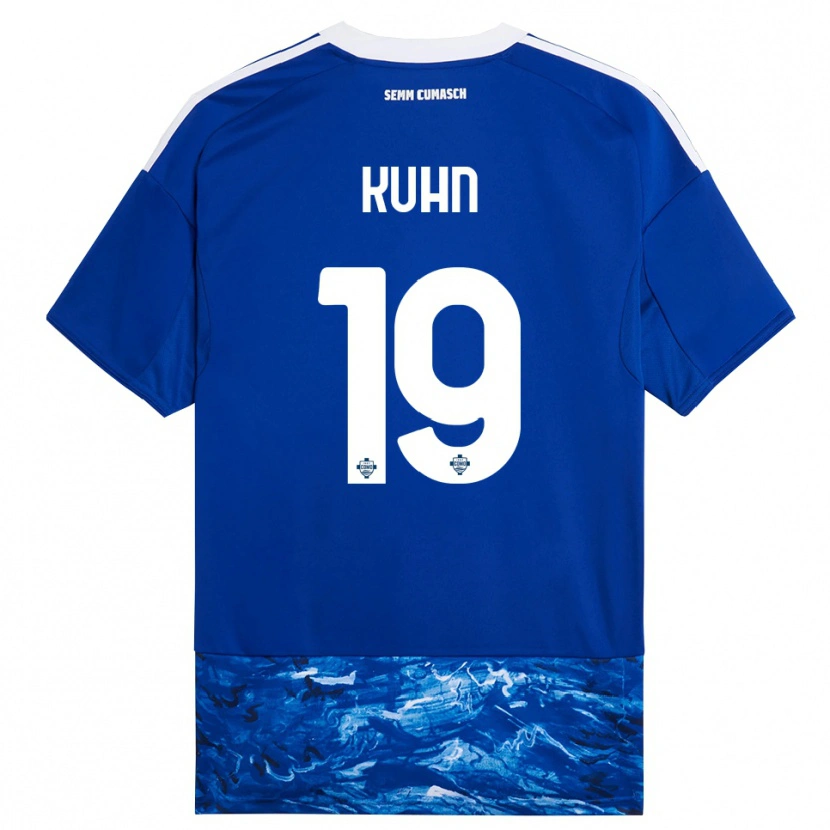 Danxen Kinder Nicolas Kühn #19 Blau Weiß Heimtrikot Trikot 2025/26 T-Shirt Schweiz