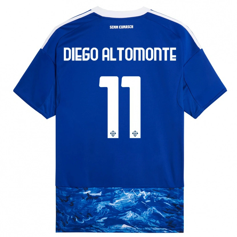 Danxen Kinder Thomas Diego Altomonte #11 Blau Weiß Heimtrikot Trikot 2025/26 T-Shirt Schweiz
