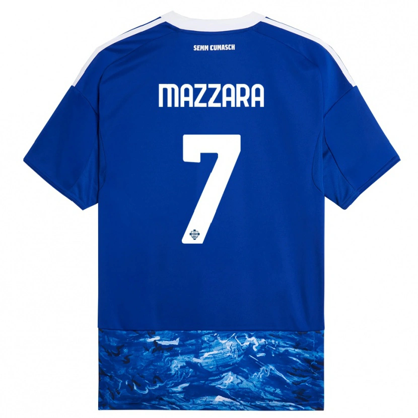 Danxen Kinder Cristian Mazzara #7 Blau Weiß Heimtrikot Trikot 2025/26 T-Shirt Schweiz