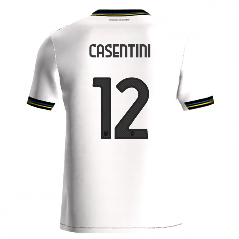 Danxen Kinder Gabriele Casentini #12 Weiß Schwarz Heimtrikot Trikot 2025/26 T-Shirt Schweiz