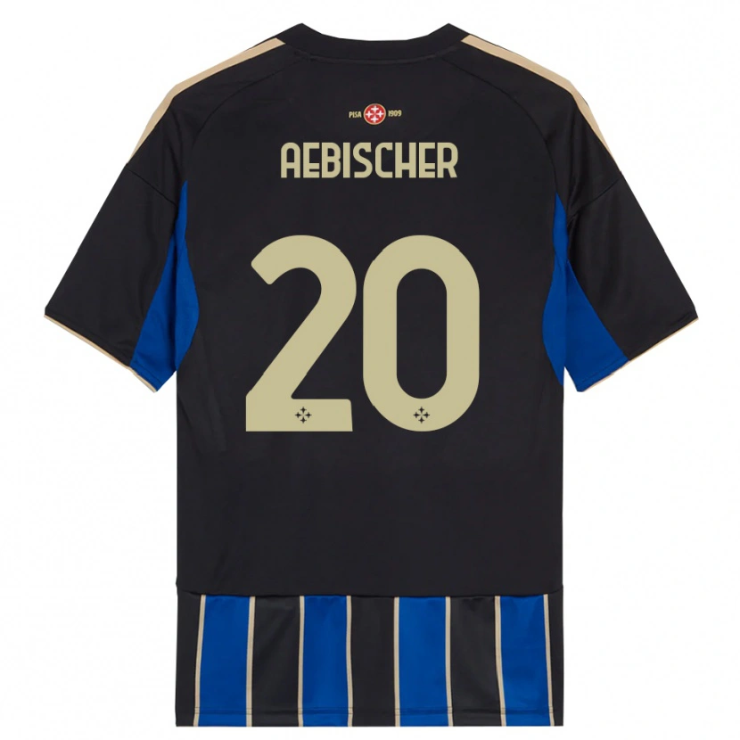 Danxen Kinder Michel Aebischer #20 Schwarz Blau Heimtrikot Trikot 2025/26 T-Shirt Schweiz