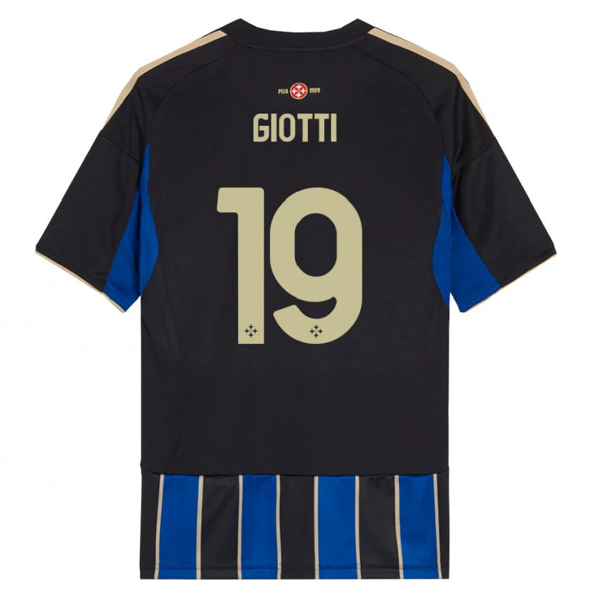 Danxen Kinder Emanuele Giotti #19 Schwarz Blau Heimtrikot Trikot 2025/26 T-Shirt Schweiz