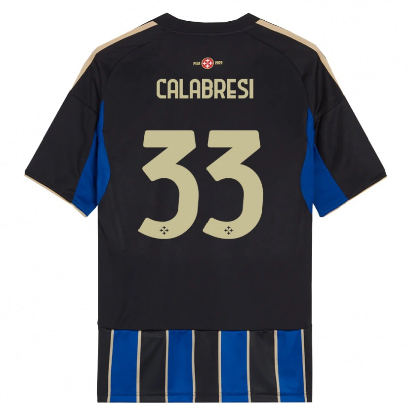 Danxen Kinder Arturo Calabresi #33 Schwarz Blau Heimtrikot Trikot 2025/26 T-Shirt Schweiz