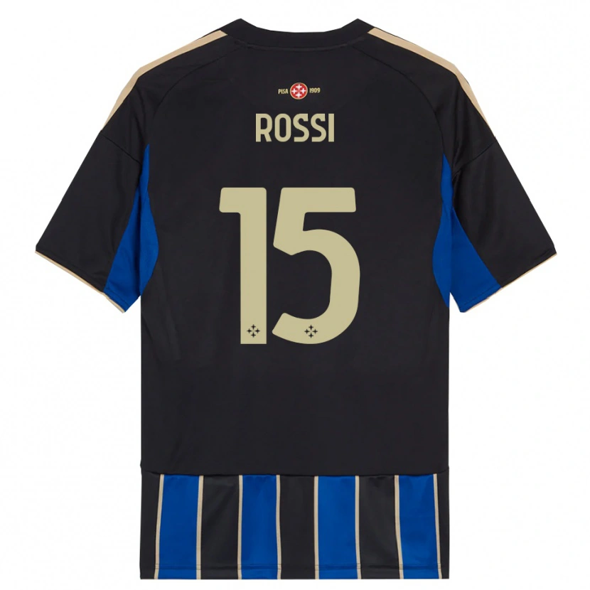 Danxen Kinder Jacopo Rossi #15 Schwarz Blau Heimtrikot Trikot 2025/26 T-Shirt Schweiz