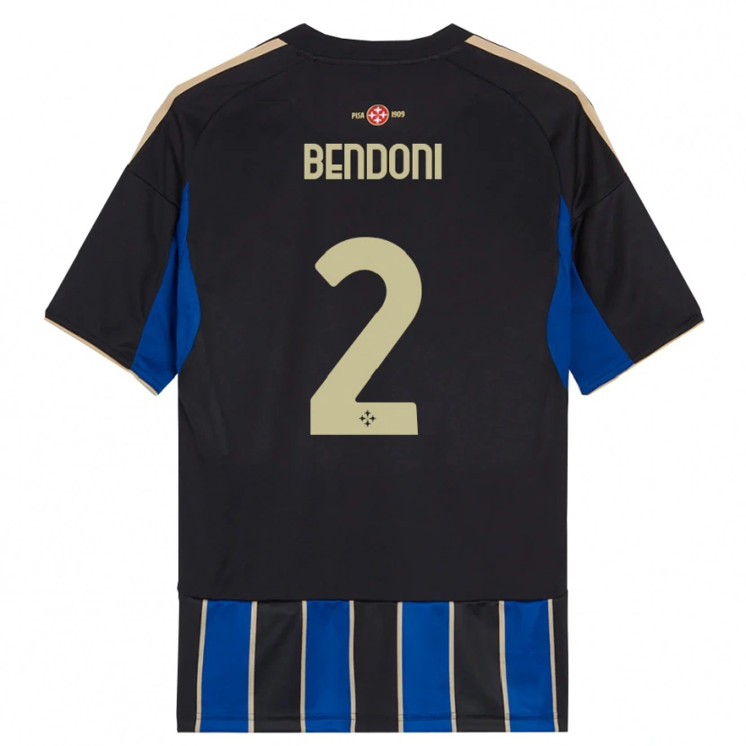 Danxen Kinder Marco Bendoni #2 Schwarz Blau Heimtrikot Trikot 2025/26 T-Shirt Schweiz