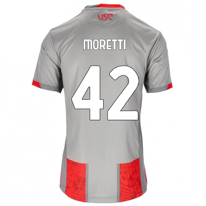 Danxen Kinder Lorenzo Moretti #42 Rot Grau Heimtrikot Trikot 2025/26 T-Shirt Schweiz