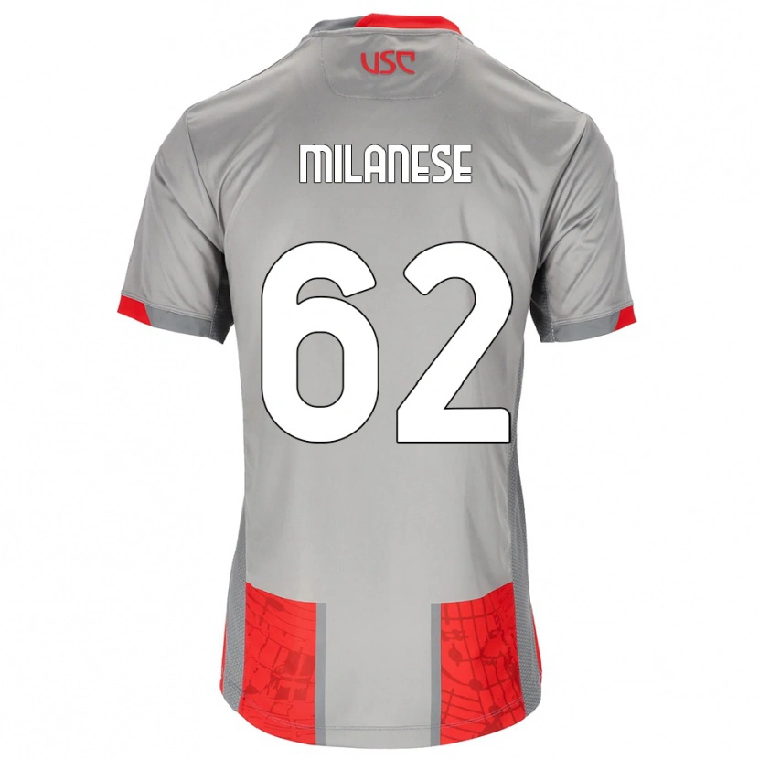 Danxen Kinder Tommaso Milanese #62 Rot Grau Heimtrikot Trikot 2025/26 T-Shirt Schweiz