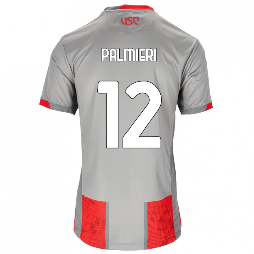 Danxen Kinder Cristian Palmieri #12 Rot Grau Heimtrikot Trikot 2025/26 T-Shirt Schweiz