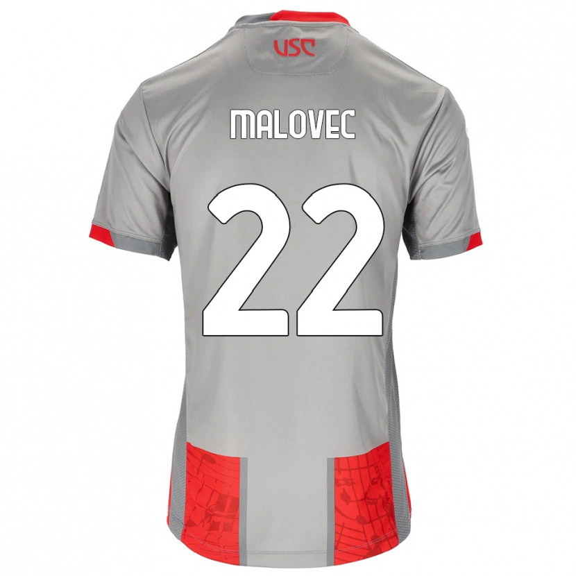 Danxen Kinder Adrian Malovec #22 Rot Grau Heimtrikot Trikot 2025/26 T-Shirt Schweiz