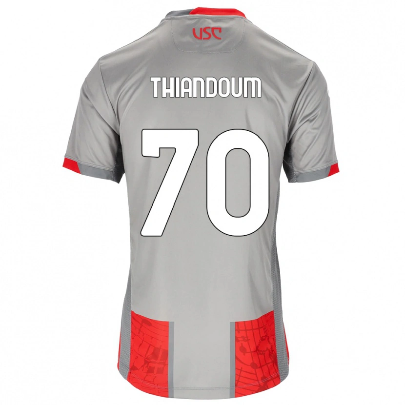 Danxen Kinder Omar Thiandoum #70 Rot Grau Heimtrikot Trikot 2025/26 T-Shirt Schweiz