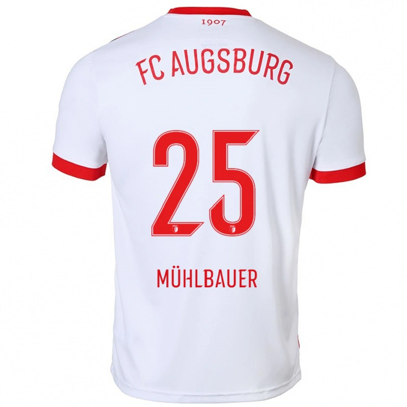Danxen Kinder Simon Mühlbauer #25 Weiß Rot Heimtrikot Trikot 2025/26 T-Shirt Schweiz