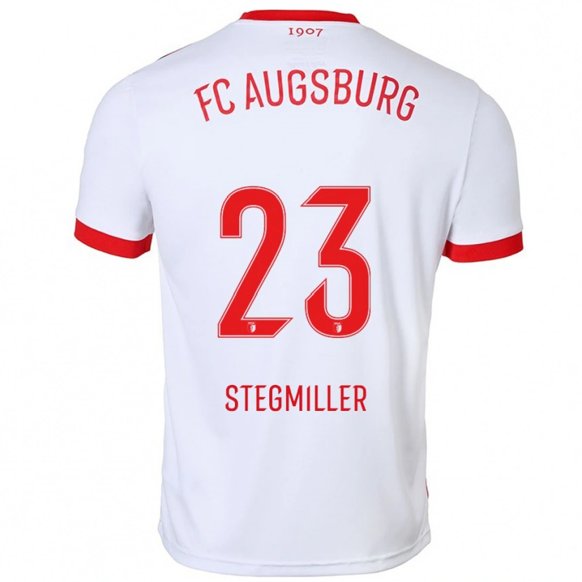 Danxen Kinder Louis Stegmiller #23 Weiß Rot Heimtrikot Trikot 2025/26 T-Shirt Schweiz