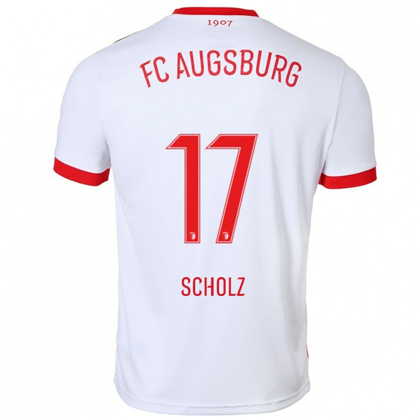 Danxen Kinder Jerome Scholz #17 Weiß Rot Heimtrikot Trikot 2025/26 T-Shirt Schweiz