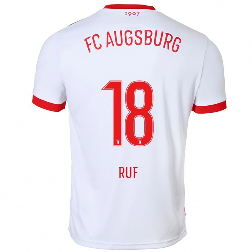 Danxen Kinder Jonas Ruf #18 Weiß Rot Heimtrikot Trikot 2025/26 T-Shirt Schweiz