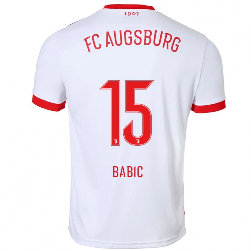 Danxen Kinder David Babic #15 Weiß Rot Heimtrikot Trikot 2025/26 T-Shirt Schweiz