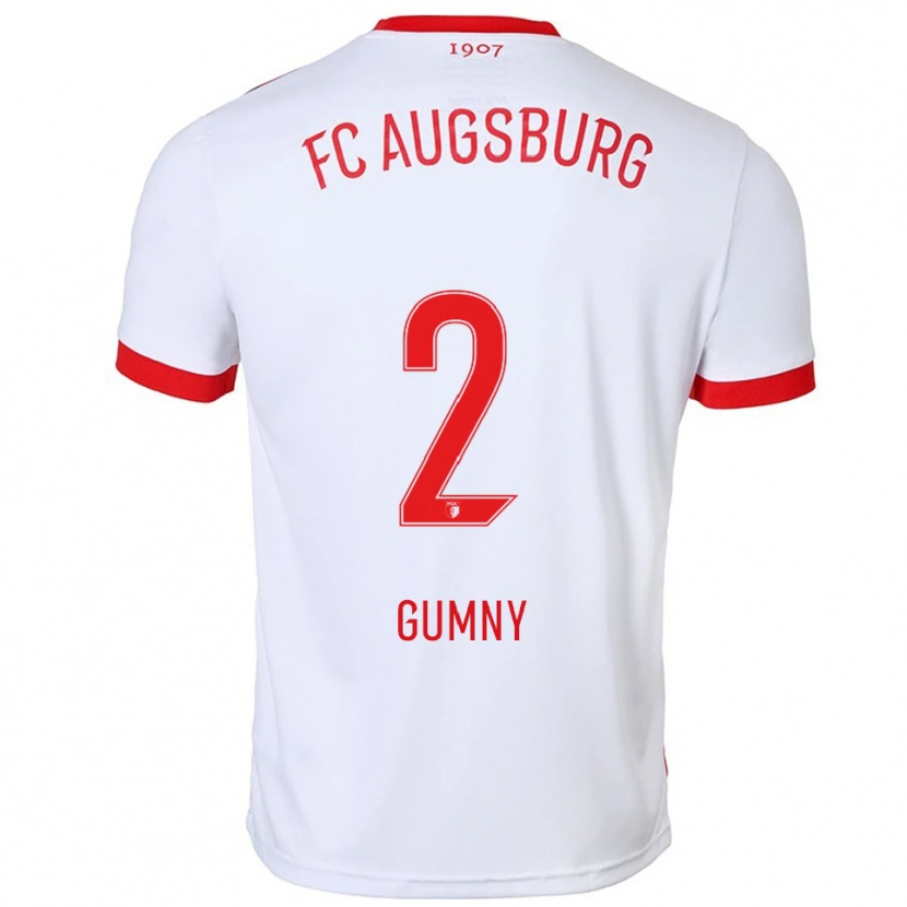 Danxen Kinder Robert Gumny #2 Weiß Rot Heimtrikot Trikot 2025/26 T-Shirt Schweiz