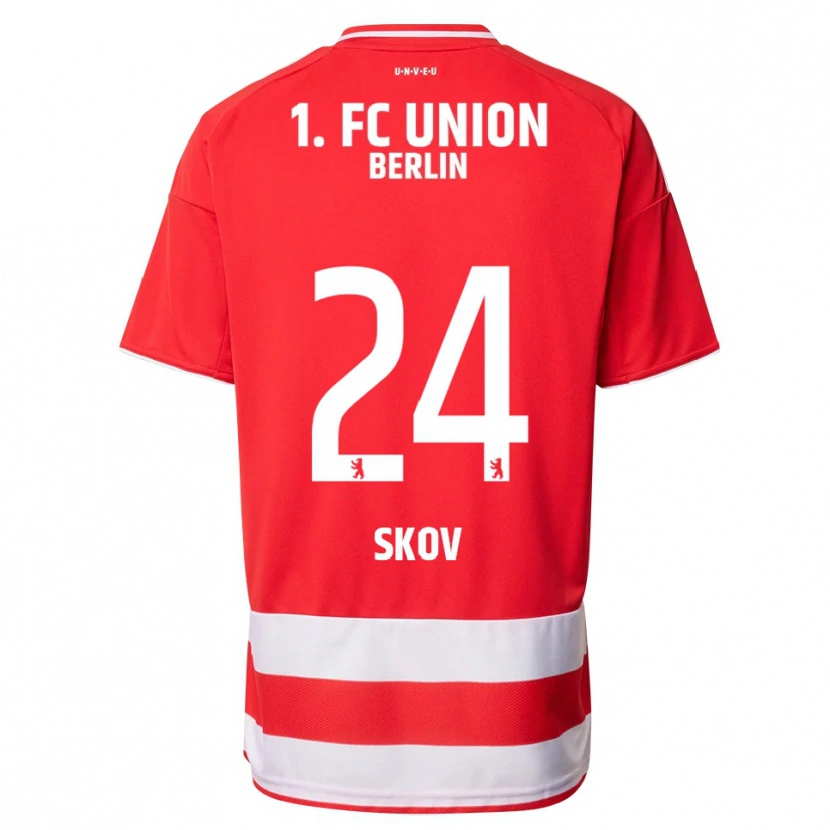 Danxen Kinder Robert Skov #24 Rot Weiß Heimtrikot Trikot 2025/26 T-Shirt Schweiz